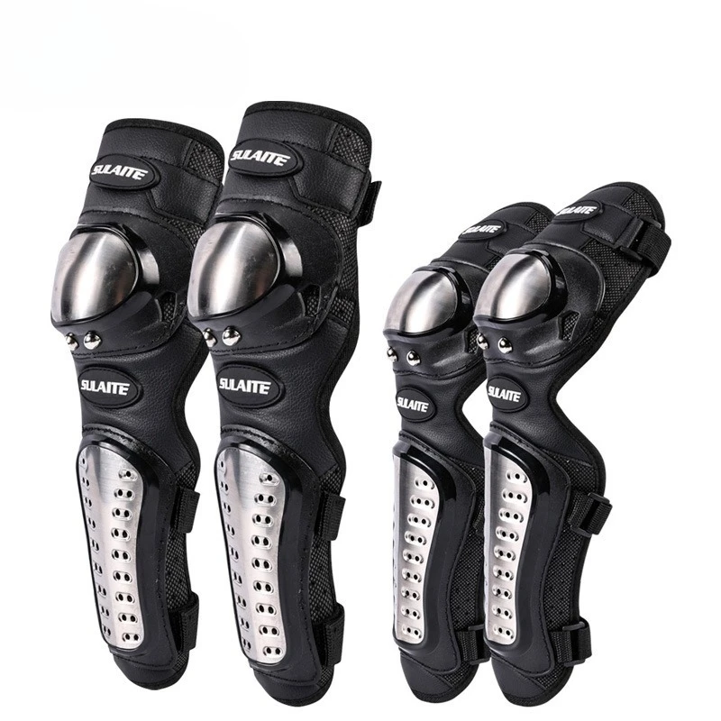 

Stainless Steel Knee Elbow Pads Motorcycle Gear All Season Off Road Racing Protection Outdoor Sports Equipement Motocross Эндуро