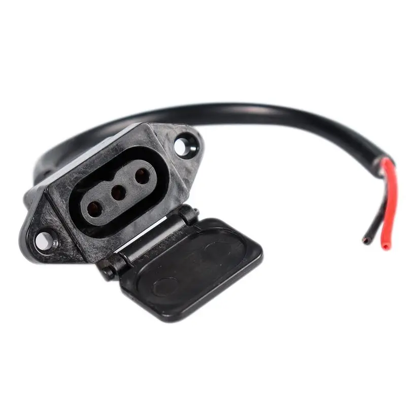 Electric Scooter Bicycle Battery Charging Port Socket Converter with Cable 23cm Male Pulg and Female Socket Connected Power Cord