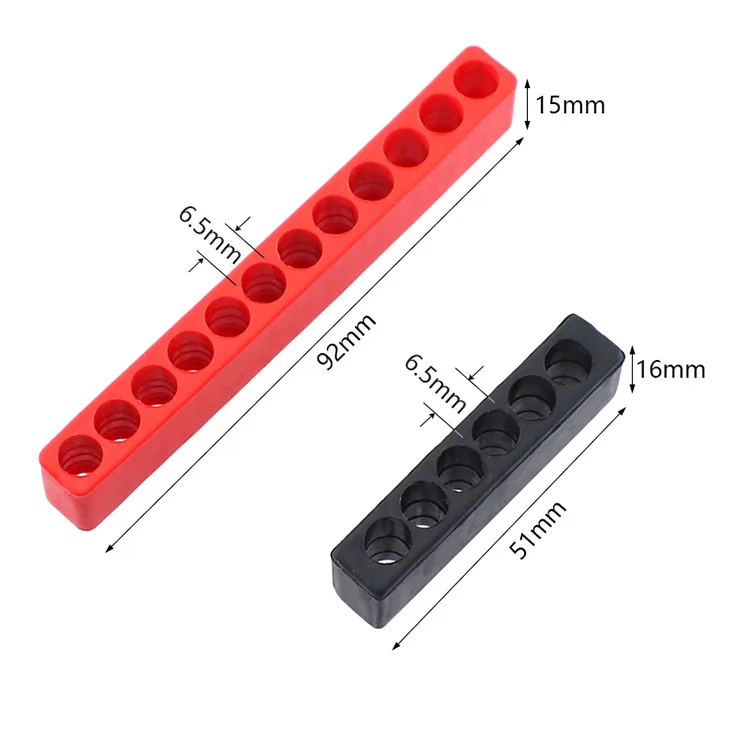 Screwdriver hexagonal handle batch head storage card seat, air batch head driver head soft rubber strip socket