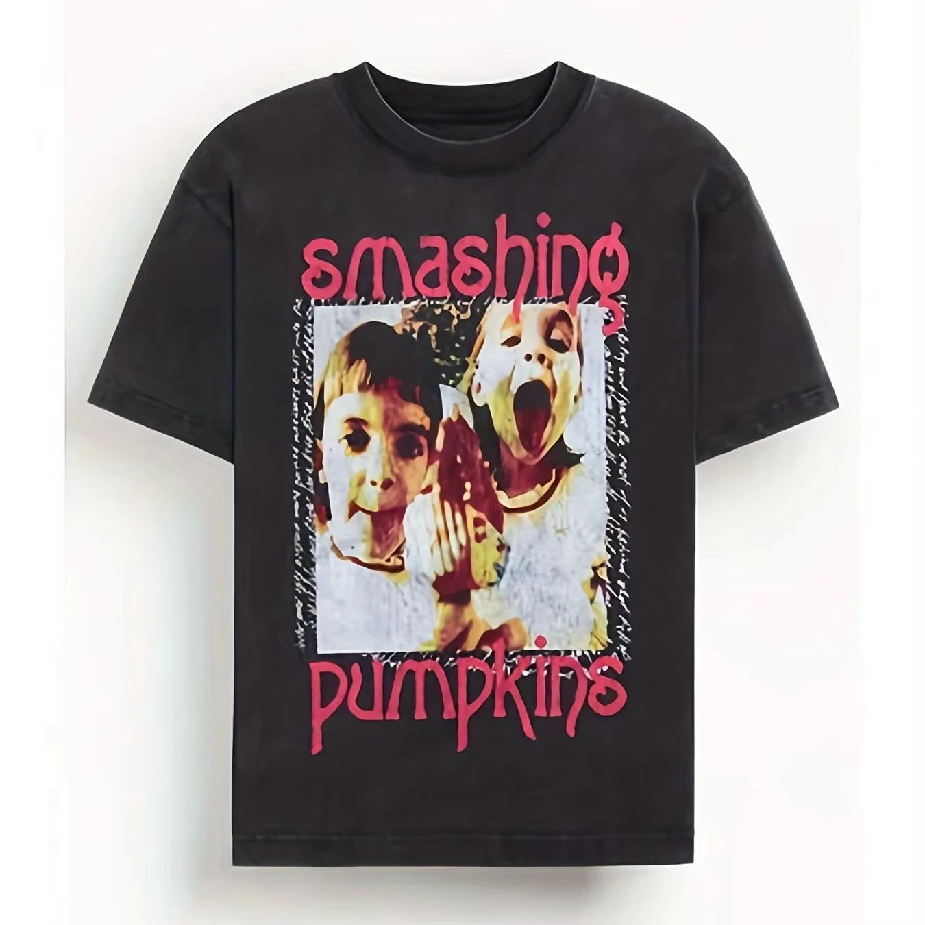 Men'S Fashion Pink Shirt - Kaos Grafis Smashing Pumpkins Twins Pria