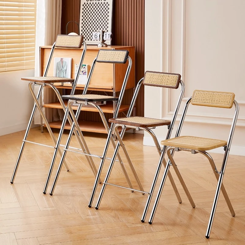 Foldable Bar Stool Middle Ancient Style Counter Height Chairs Designer Kitchen Island Stools Space Saving Modern Furniture