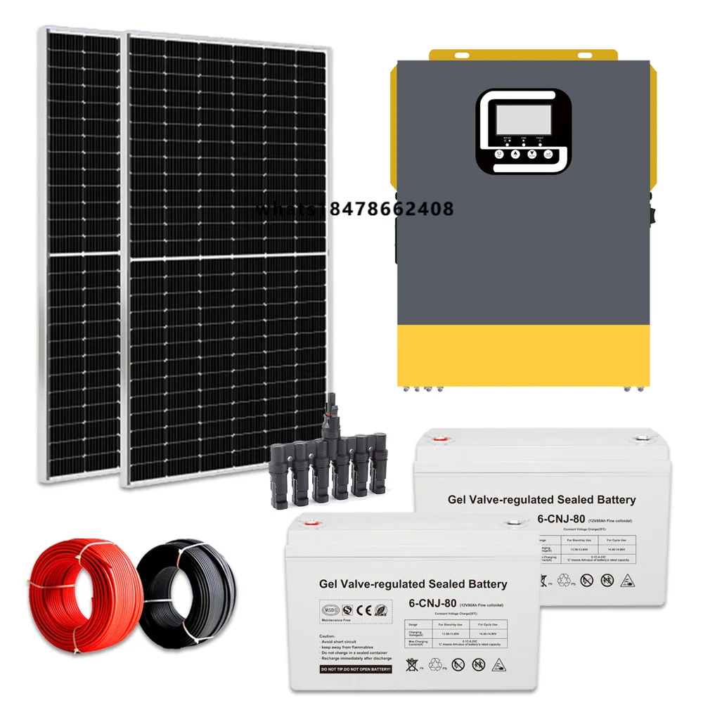 

Full Set Off Grid Solar Energy System 1Kw Solar Home Power Generator System Complete Kit