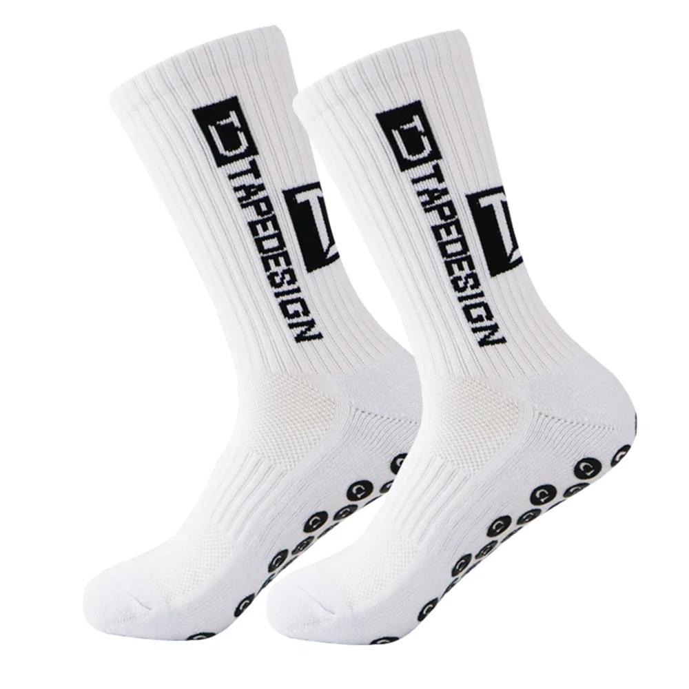 1 Pair New Men's Sports Socks Towel Bottom Men's Mid-tube Dispensing Non-slip Football Socks Basketball Socks