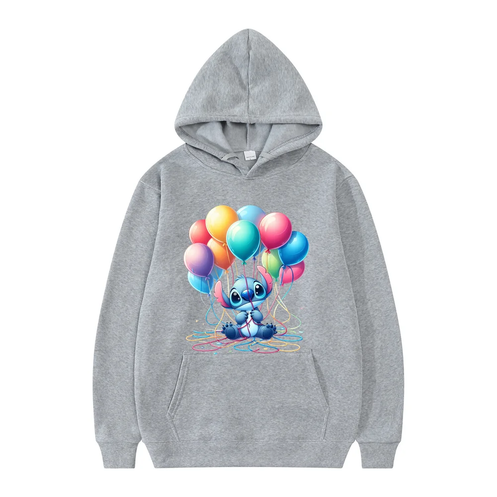 Hoodie Disney Lilo e Stitch para homens e mulheres, desenhos animados, moletom manga, blusa casual bebê, kawaii, engraçado, venda quente