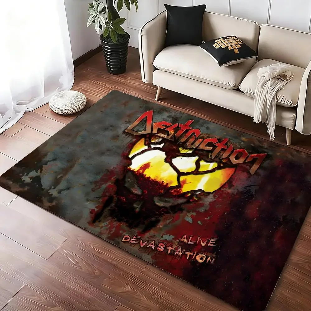 Rock Music Floor Mat Soft Thickened Absorbent Non-Slip Bedroom Living Room Door Mat Home Decor Flannel Rugs