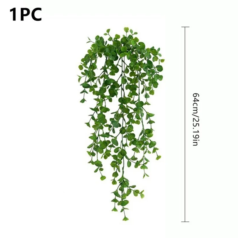 Artificial Plant Eucalyptus Vine for Home Decoration Ivy Wall Hanging Christmas supply Wedding Party Photography Background Wall