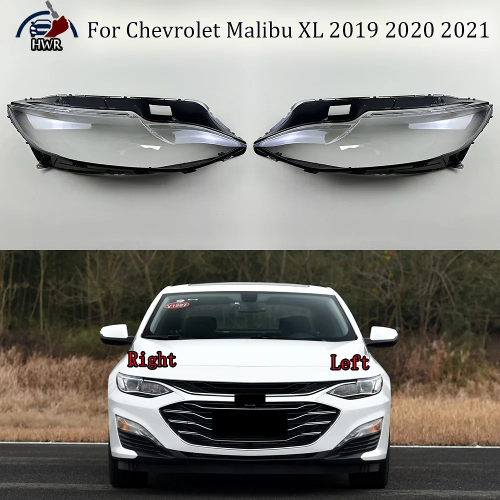 

For Chevrolet Malibu XL 2019 2020 2021 Car Accessories Headlamp Cover Transparent Shade Lamp Headlight Shell Lens Plexiglass