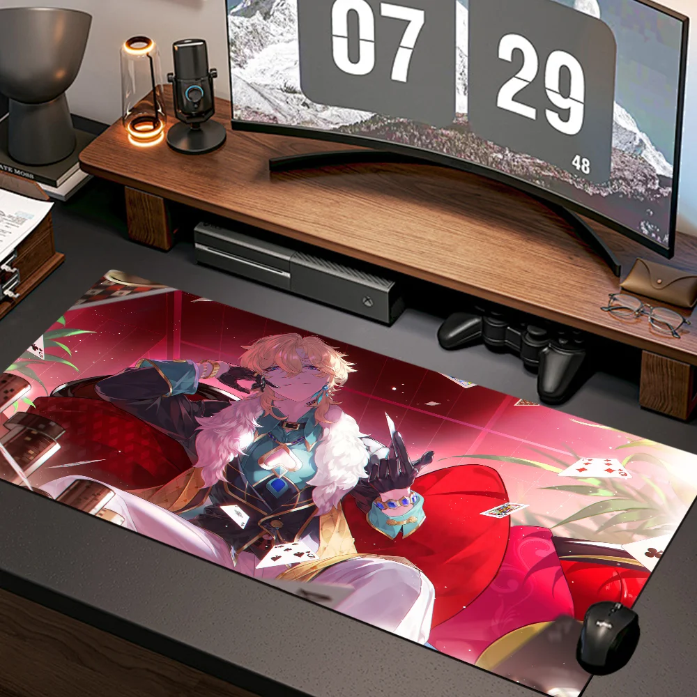 

Aventurine Honkai Star Rail XXL Large Hentai Mouse Pad Computer Laptop Non-slip Office Keyboard Desk Mat Anime Sexy Cat Mousepad