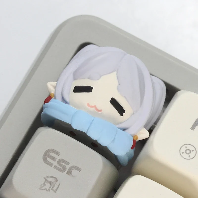 

Фриэрен: Beyond Journey's End Keycap Resin Artisan Cap, Оригинальные милые аниме колпачки для механических клавиатур, аксессуары, подарок девушке