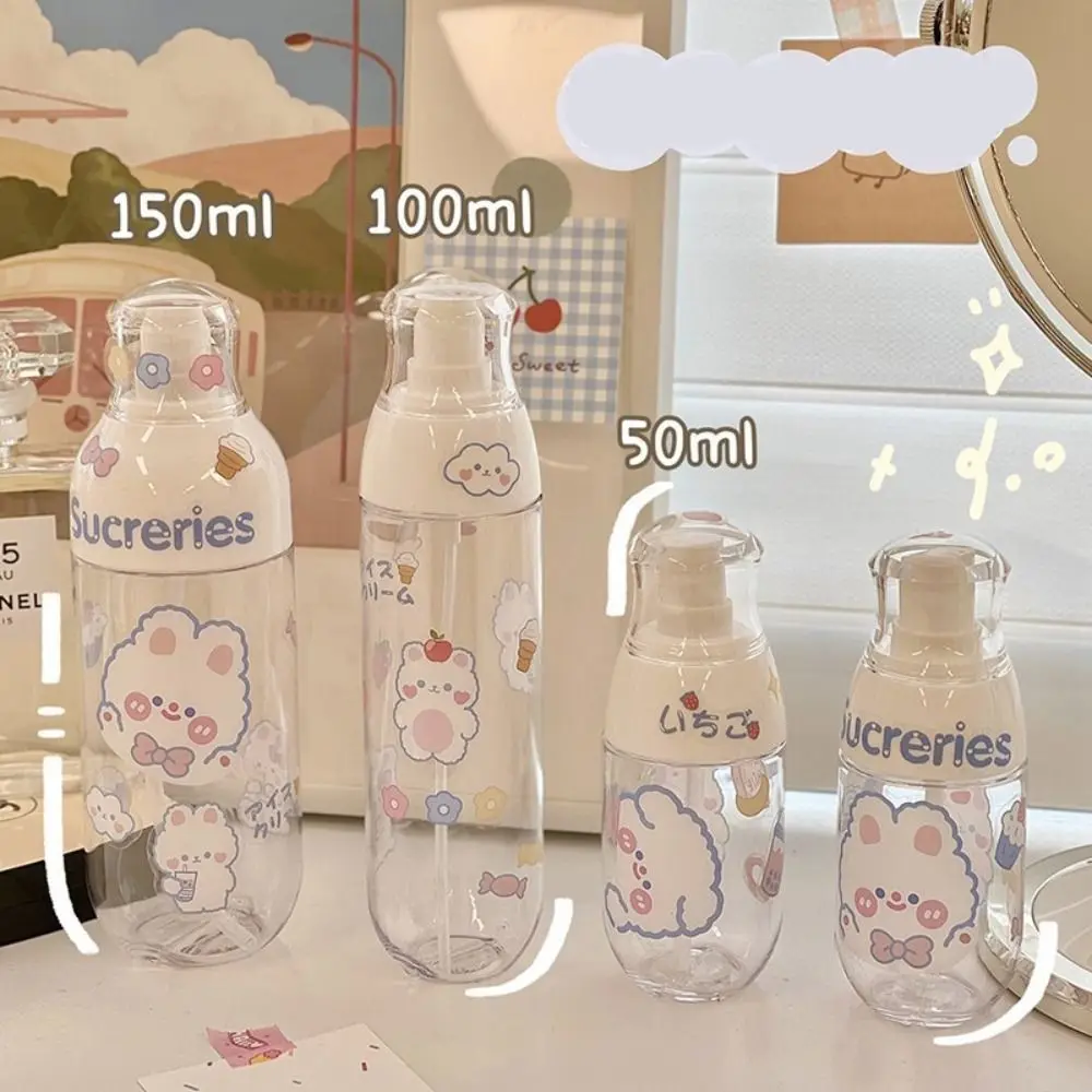 Portable Push Dispenser Bottle New Plastic High Capacity Spray Bottle Makeup Remover Face Wash Travel Empty Bottle