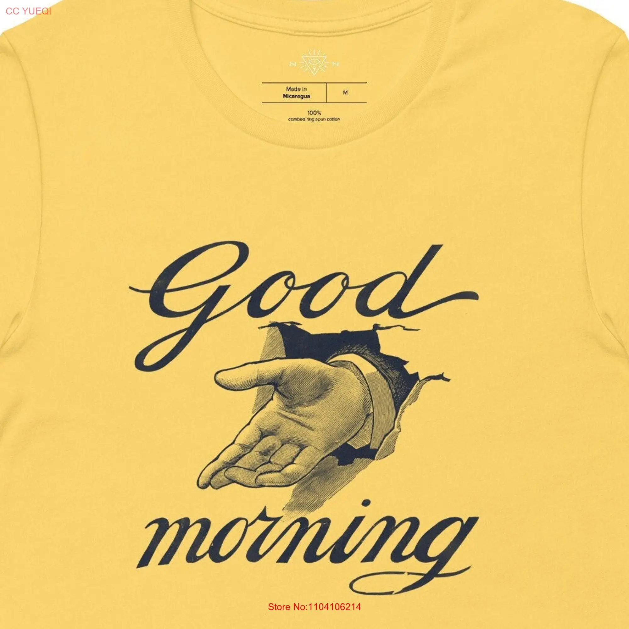 Good Morning Concept Vintage Design t shirt long or short sleeves