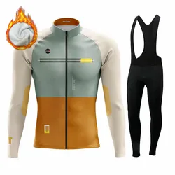 Gobikful Winter Cycling Jersey Set Thermal Fleece Cycling Clothes MTB Bicycle Clothing  Mountain Bike Cycling Wear Suit