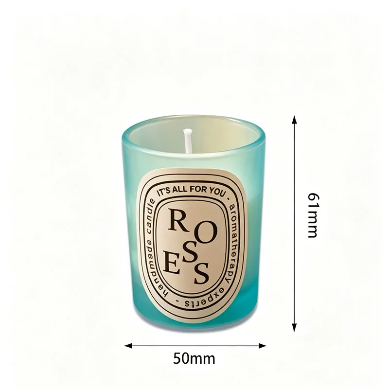 Scented Soy Wax Glass Jar Candle, Long Lasting Aromatherapy Candle for Home Bedroom Bathroom Relaxation Decor