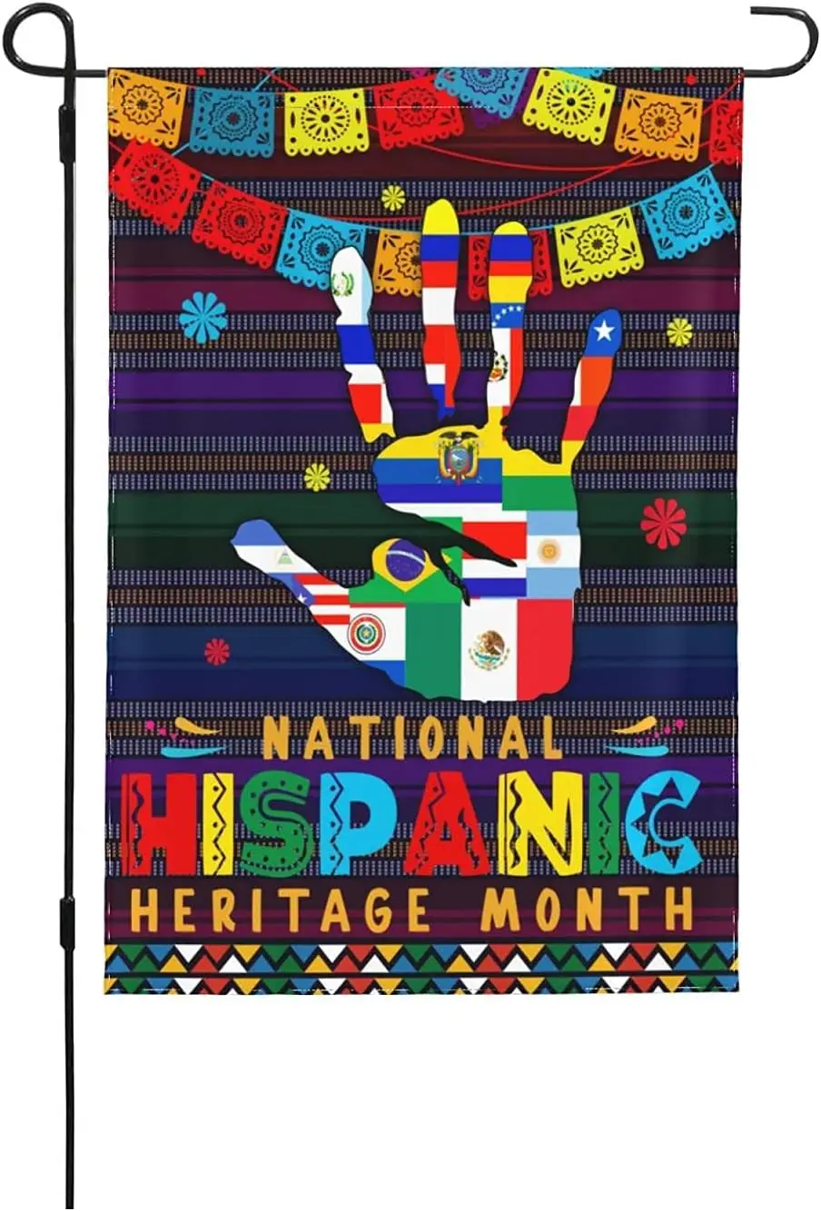 National Hispanic Heritage Month Garden Flag Outdoor/Indoor Decoration House Banner Small Yard Gift Double-Sided 12.5