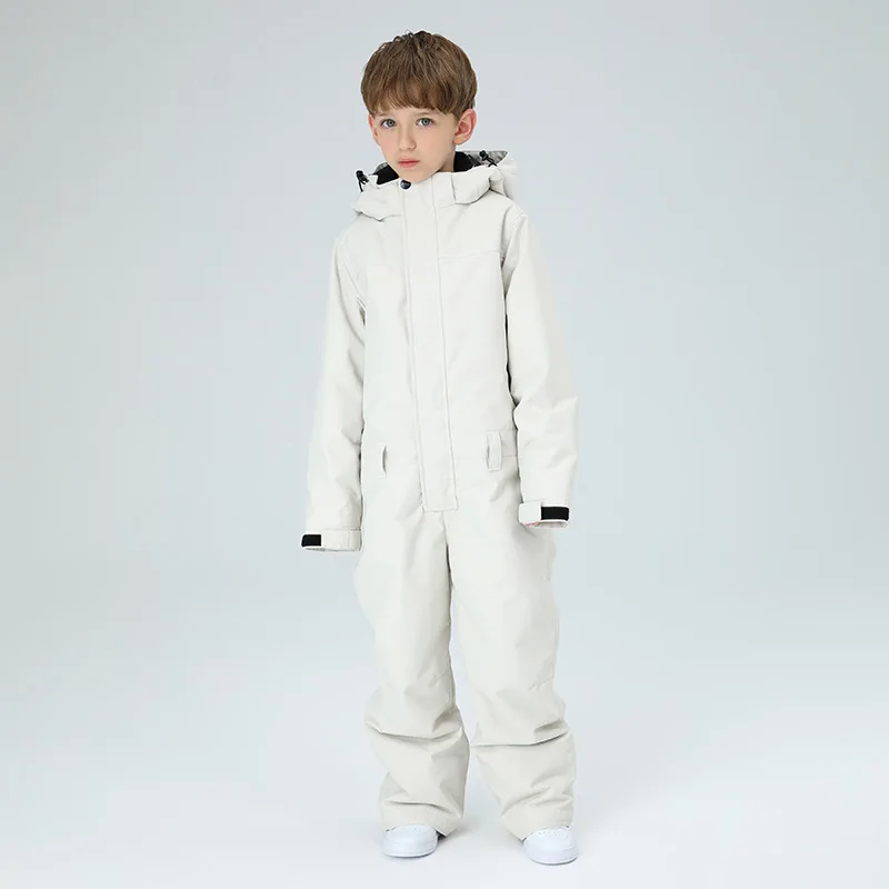 SEARIPE Kids' Waterproof Insulated Snowsuit One-Piece Thermal Lined Ski Outfit for Boys & Girls Windproof Snow Wear - Image 5
