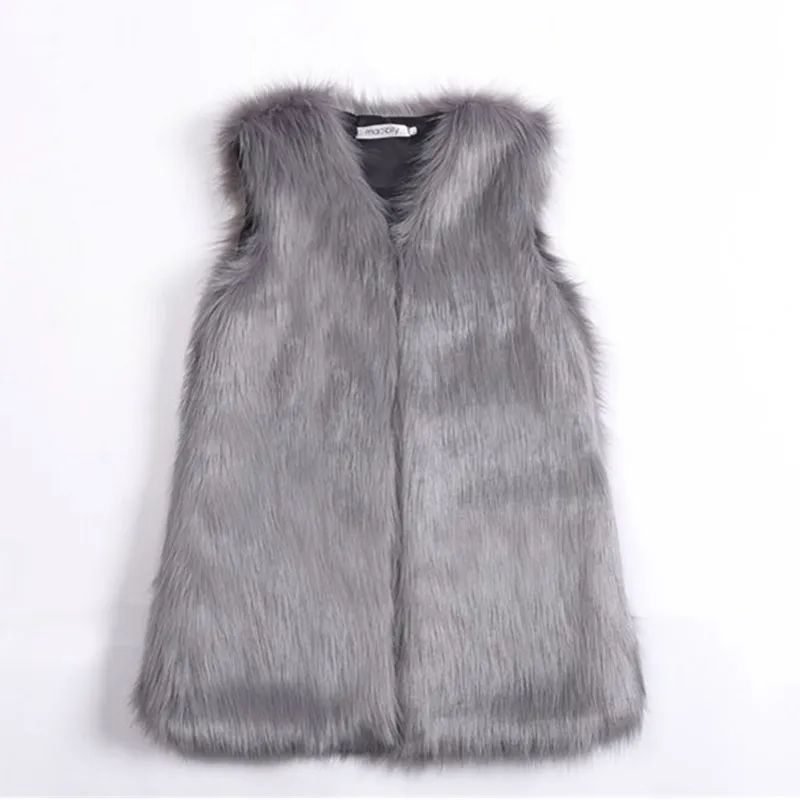 Winter Hot Selling Outewear Women Faux Fur Coats Sleeveless Fox Fur Vest Female Casual Slim Coat Keep Warm Waistcoat Jacket 2350