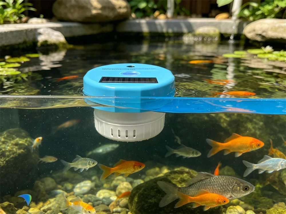 Solar Pool Chlorine Floater Solar no Lights Waterproof Floating Chlorine Dispenser Flow Adjustable Chlorine Tablet