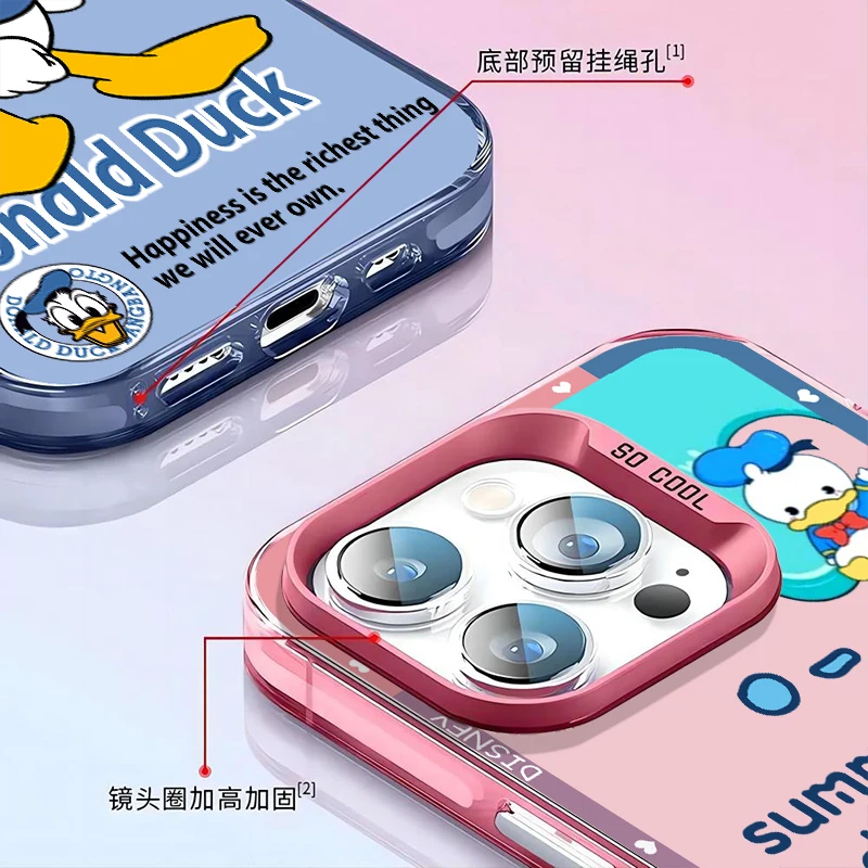 Disney Donald Duck Anime For Redmi Note 13 12 12S 11 11S 11E 10 10T 10S 9C 9T Pro Plus Max Lite 5G Colorful Silver Mobile Funda image 6