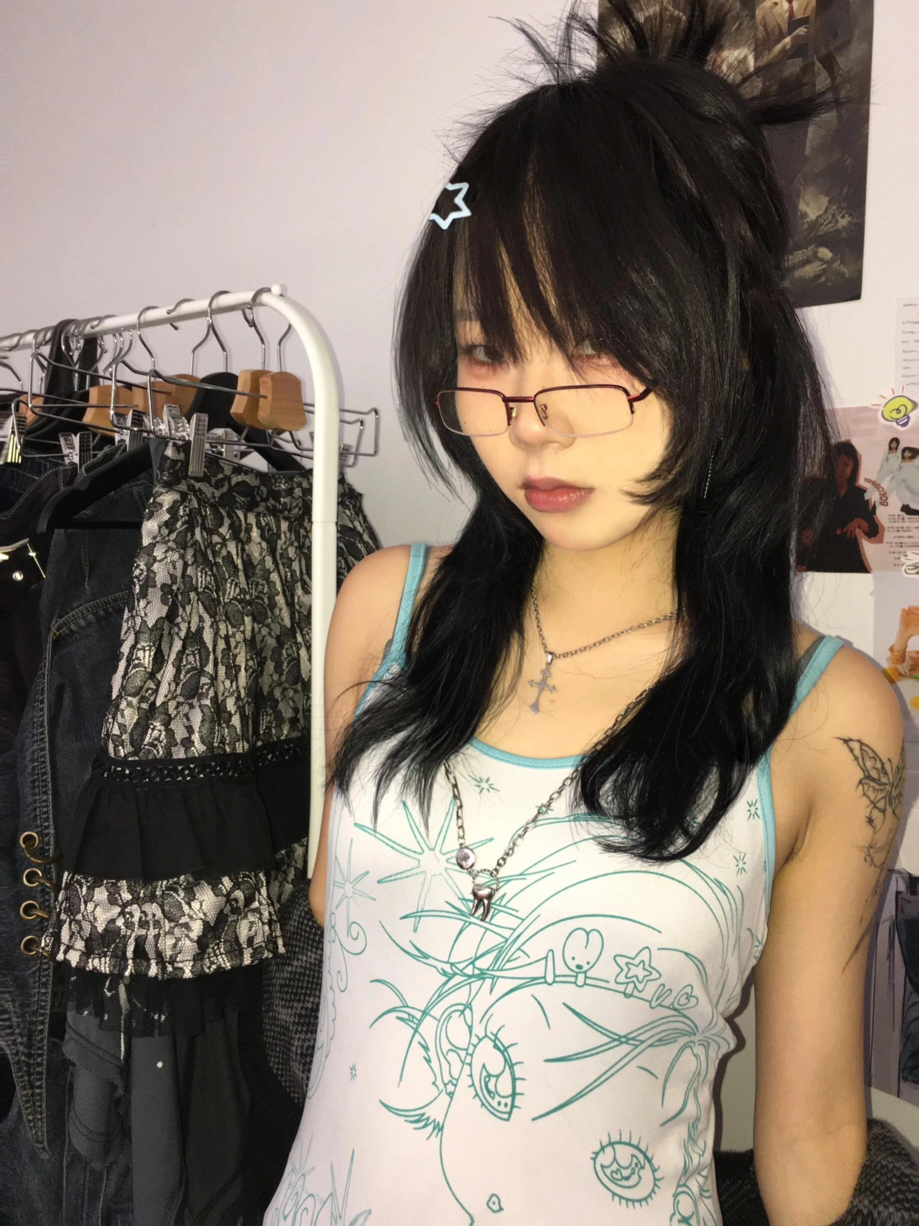 Qweek Japanse Y 2K Stijl Tanktop Vrouwen Harajuku Schattige Kawaii Anime Print Crop Tops Lief Sexy Mouwloos 2000 Hemdje Zomer