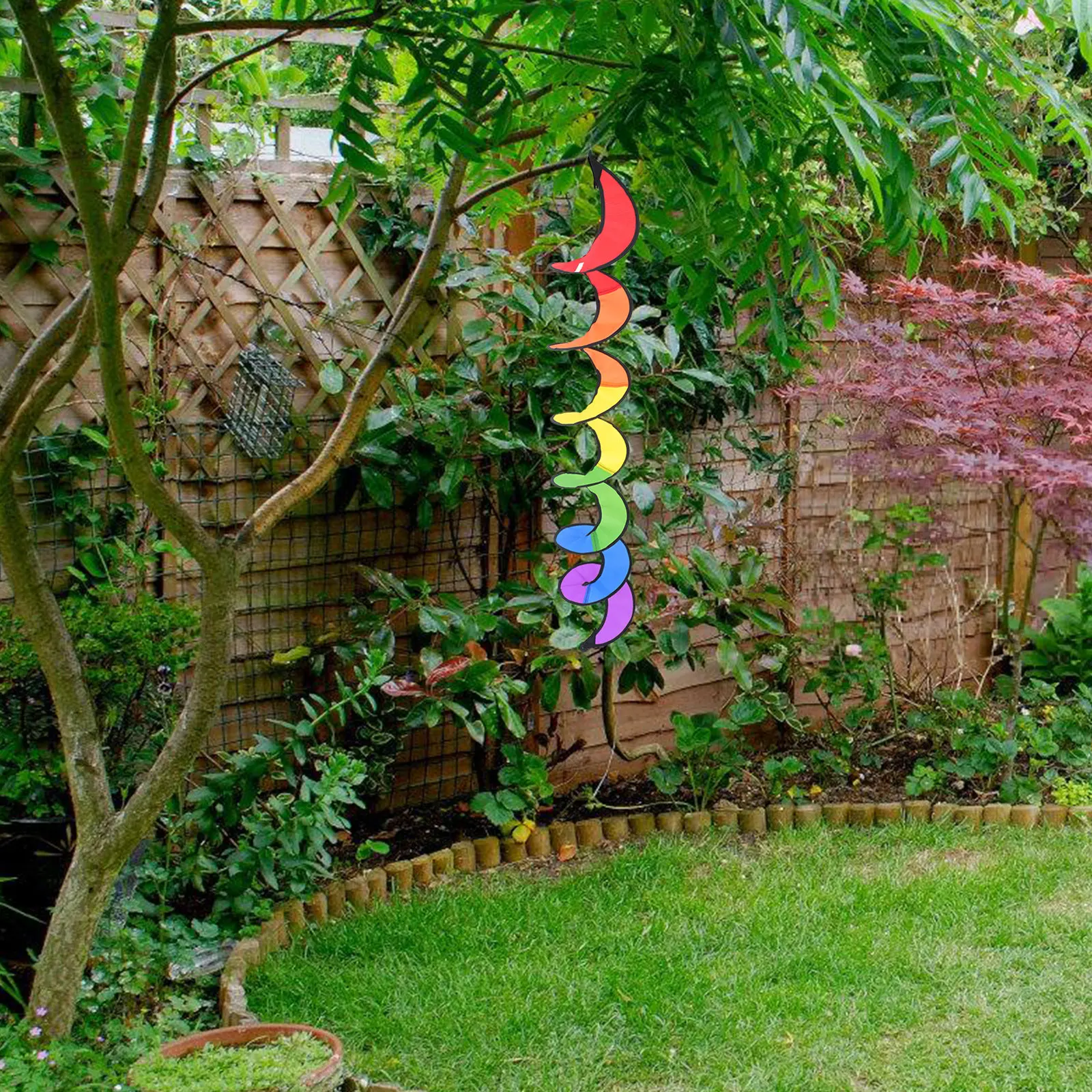 Colorful Wind Sock Streamers Spinners Outdoor Hanging Decor for Patio Courtyard School