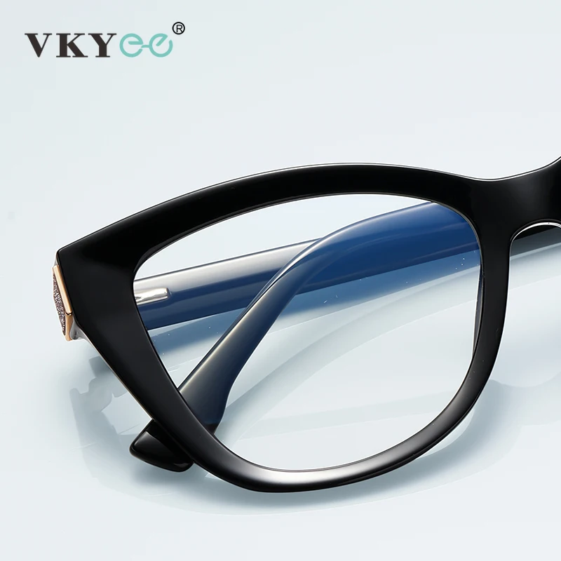 VKYEE New Simple Butterfly Fashion Design Women's Anti-Blue Light Reading Glasses Photochromic Customizable Prescription PFD2276