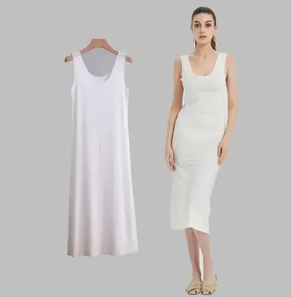 M-5XL Plus Size Nightgowns Women Sexy Ice Silk Nightdress Seamless Vest Long Dress Summer Female Nightshirt Vestidos Mujer