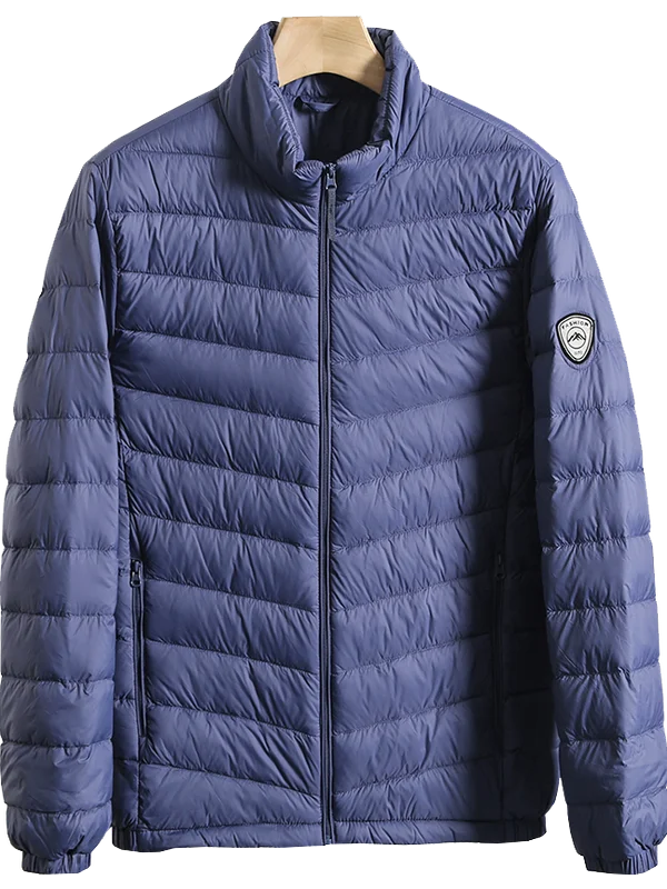 Lightweight down Series Men's Autumn Winter New Thin Stand Collar Duck down Jacket Warmth Outdoor Casual Style Waterproof