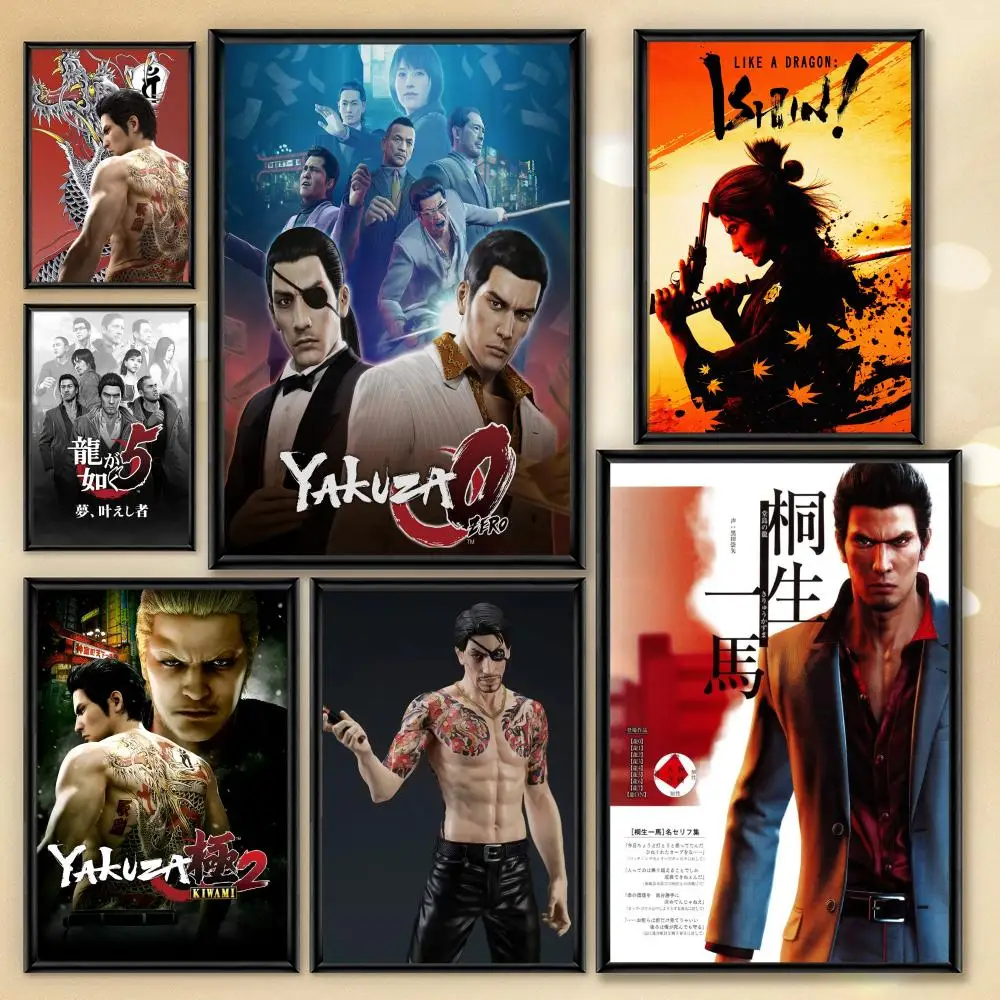 Dragon Poster HD Anime Like Game Hot Classic Yakuza Theme Singer/OST/Movie-Waterproof Self-Stick A Home Decor