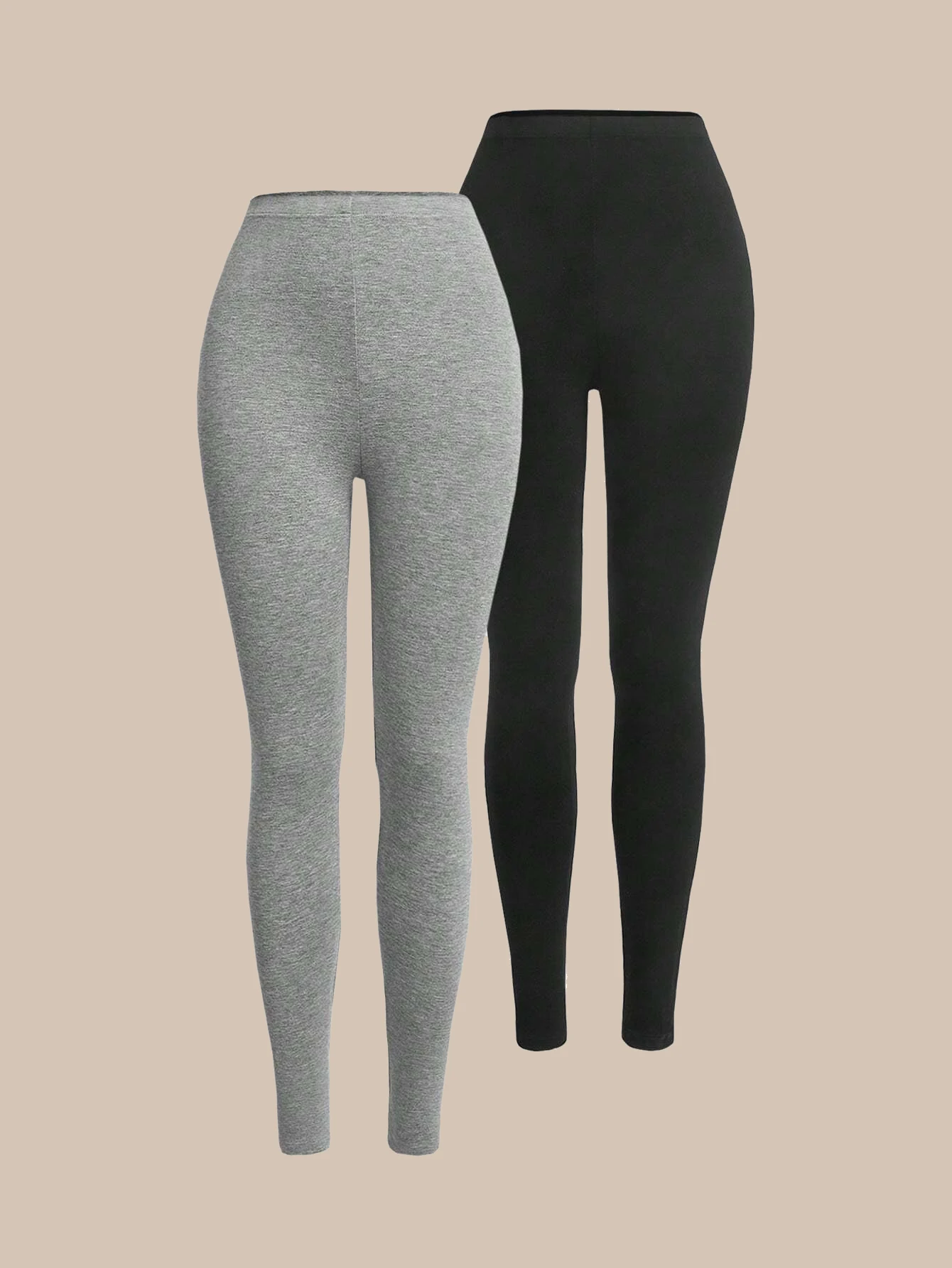 Two Piece Women Solid High Waist Leggings Sexy Elastic Waist Casual Yoga Pants at all seasons