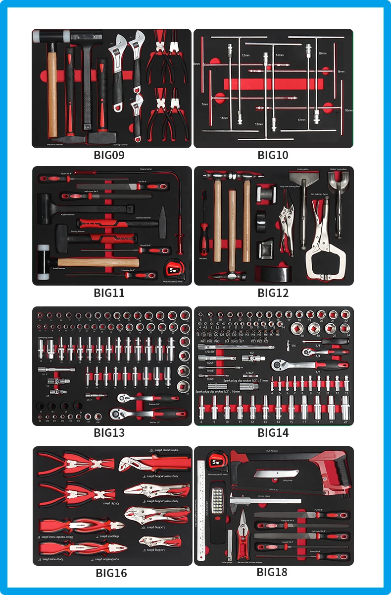 36PCS EVA Foam Tray OEM Professional Double Open End Wrench Chrome Vanadium Double Ring CRV Spanner Combination Wrench Tool Set