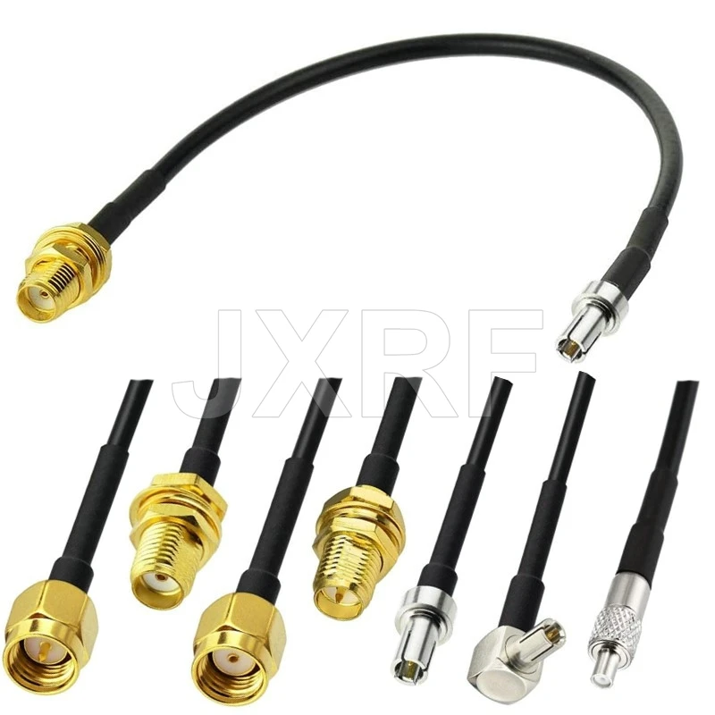 Adaptador SMA a TS9, Conector de ángulo recto RG174, Cable Pigtail de 10CM, 15CM, 20CM, 50CM para módem 3G y 4G