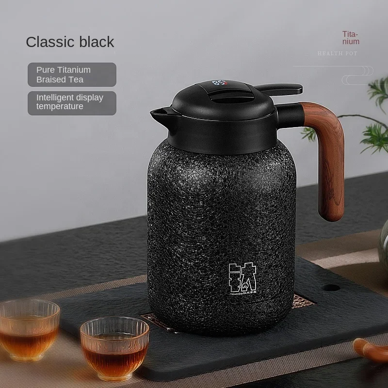 IMOGY All-Titanium Insulated Thermo Jug Intelligent Temperature Display Double-Layer Filter Screen Vacuum Bottle Water Flask