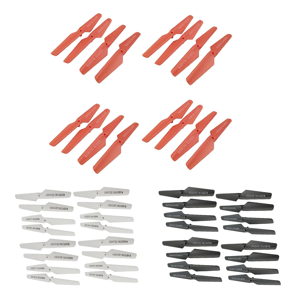 16 peças hélices quadcopter lâminas de hélice de plástico leve para drone syma x5c x5sw x5sc x55