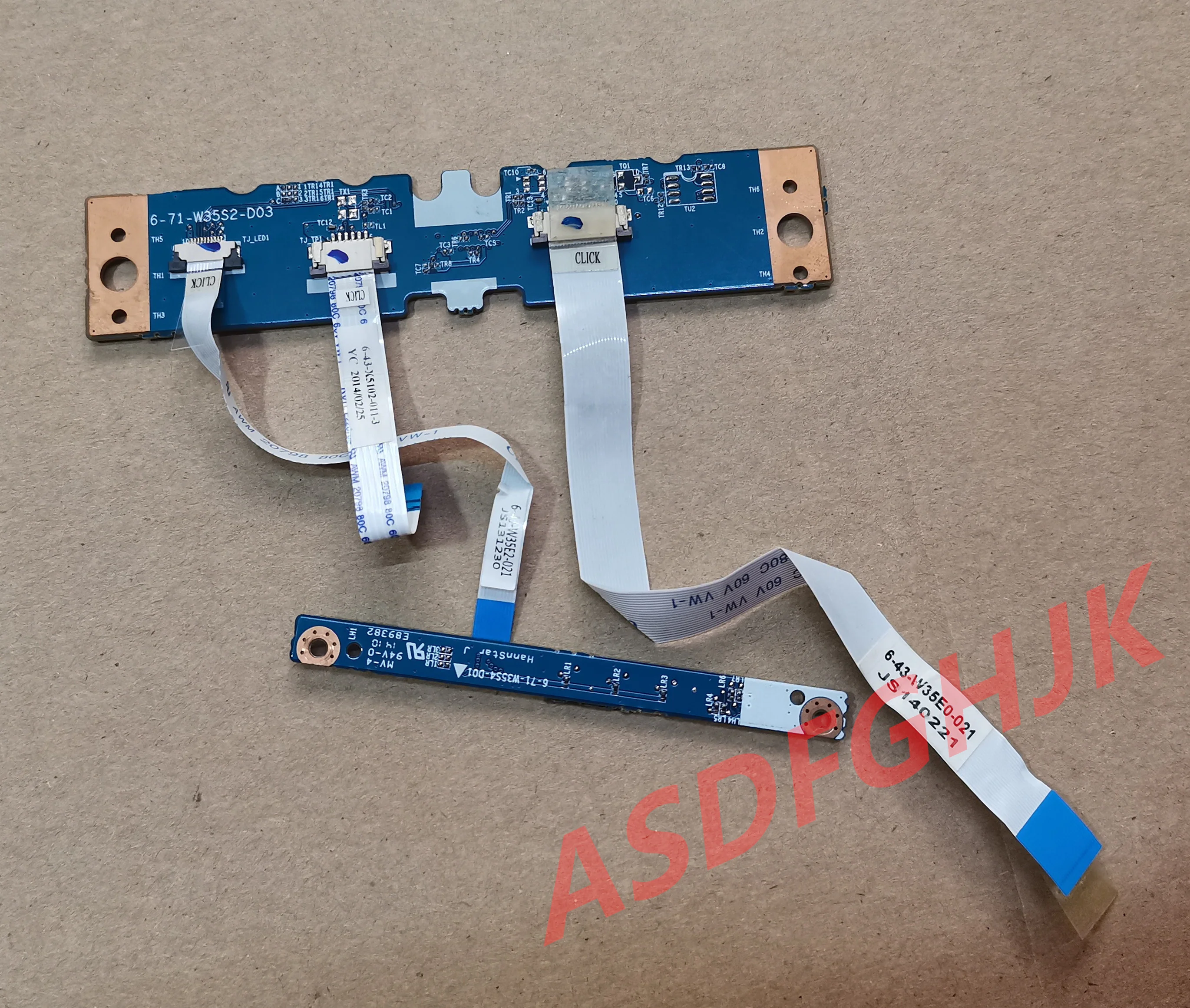 

Used Genuine FOR Clevo W370SS Gaming Laptop Touchpad Button Board + Cable 6-71-W35S2-D03 TESED OK