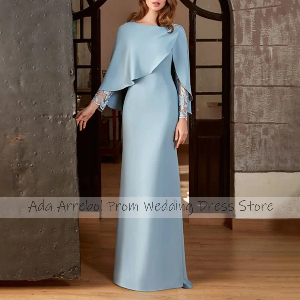 

Elegant Wedding Guest Dresses for Women Lace Long Sleeves Mother of the Bride Dress Long Scoop Mermaid Evening Dress 2024