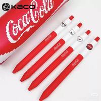 4pcs Kaco Coca-Cola Limited Edition Neutral Pens,Cute Bear bolígrafos gel 0.5mm Black, Quick-Drying, Smooth stationery supplies