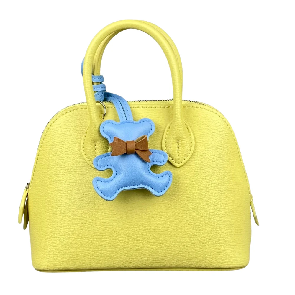 Adorable Leather Bear Keychain - Cute Bow Tie, 8 Colors, Multi-Pack for Bag Charms-PU Leather-Perfect Gift For Women/Kids