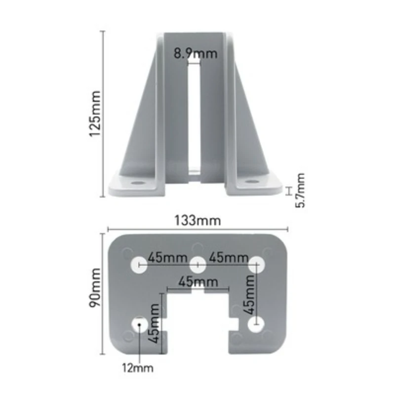 4040 Aluminum Foot Aluminum Profile Fixed Seat 8060648080 Guardrail Square Support Fence Base view 4