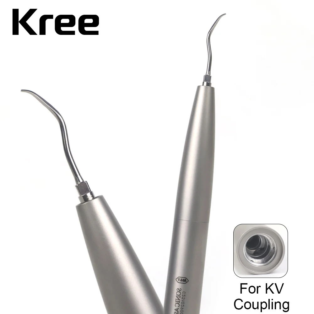

New Style Dental Air Scaler Handpiece For KV Coupling with 3 tips Scaling Technology High Frequency Pneumatic Scaler Optional