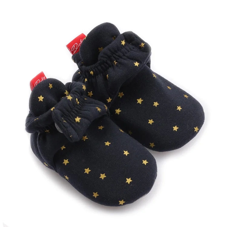 Baby Socks Shoes Star Toddler First Walkers Booties Cotton Comfort Soft Anti-slip Warm Infant Baby Boy Girl Shoes