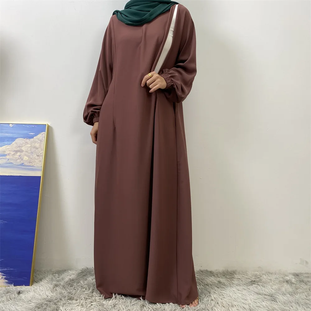 

New Design Ramadan Muslim Dresses for Women Elegant Front Zipper Abayas Dubai Luxury Long Dresses Islam Clothing Eid Ramadan New