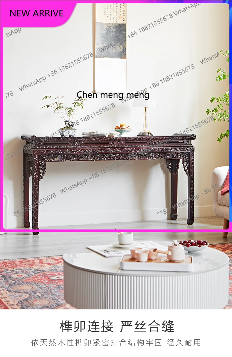 

Solid wood porch table Zen living room end view table middle hall table A