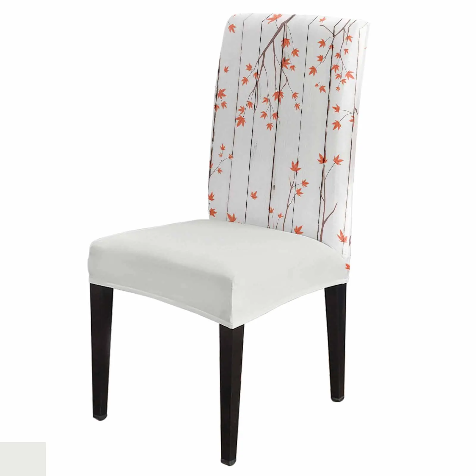 

Wood Grain Maple Deciduous Branch Spandex Chair Cover Office Banquet Chair Protector Cover Stretch Chair Cover for Dining Room