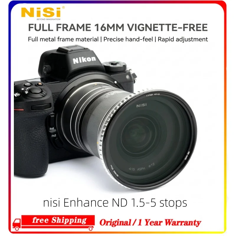 NiSi Swift True Color ND-Vario 1.5-5 Stops (ND2-ND32) Variable ND Filter Waterproof Nano Coating Optical Glass w Case