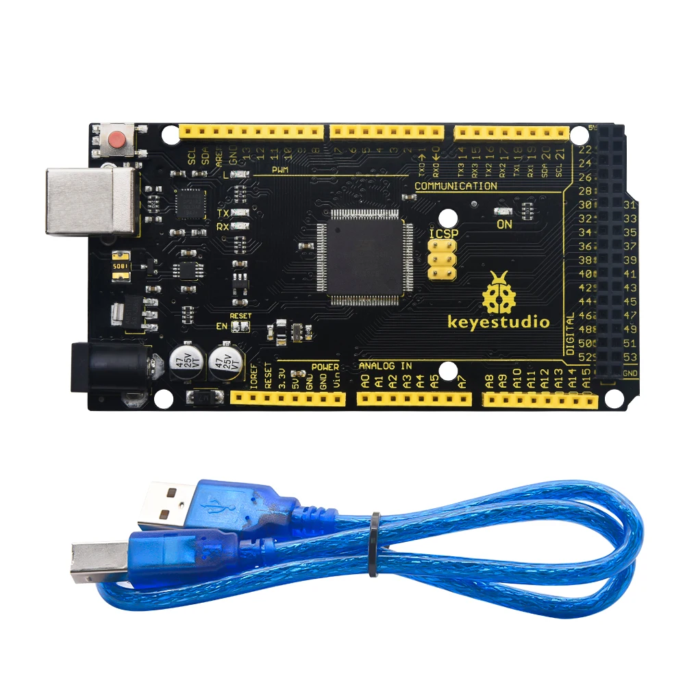 

Keyestudio MEGA 2560 R3 Development Board For ARDUINO MEGA 2560 R3 With USB Serial Chip CP2102 Based On ATMEGA2560-16AU