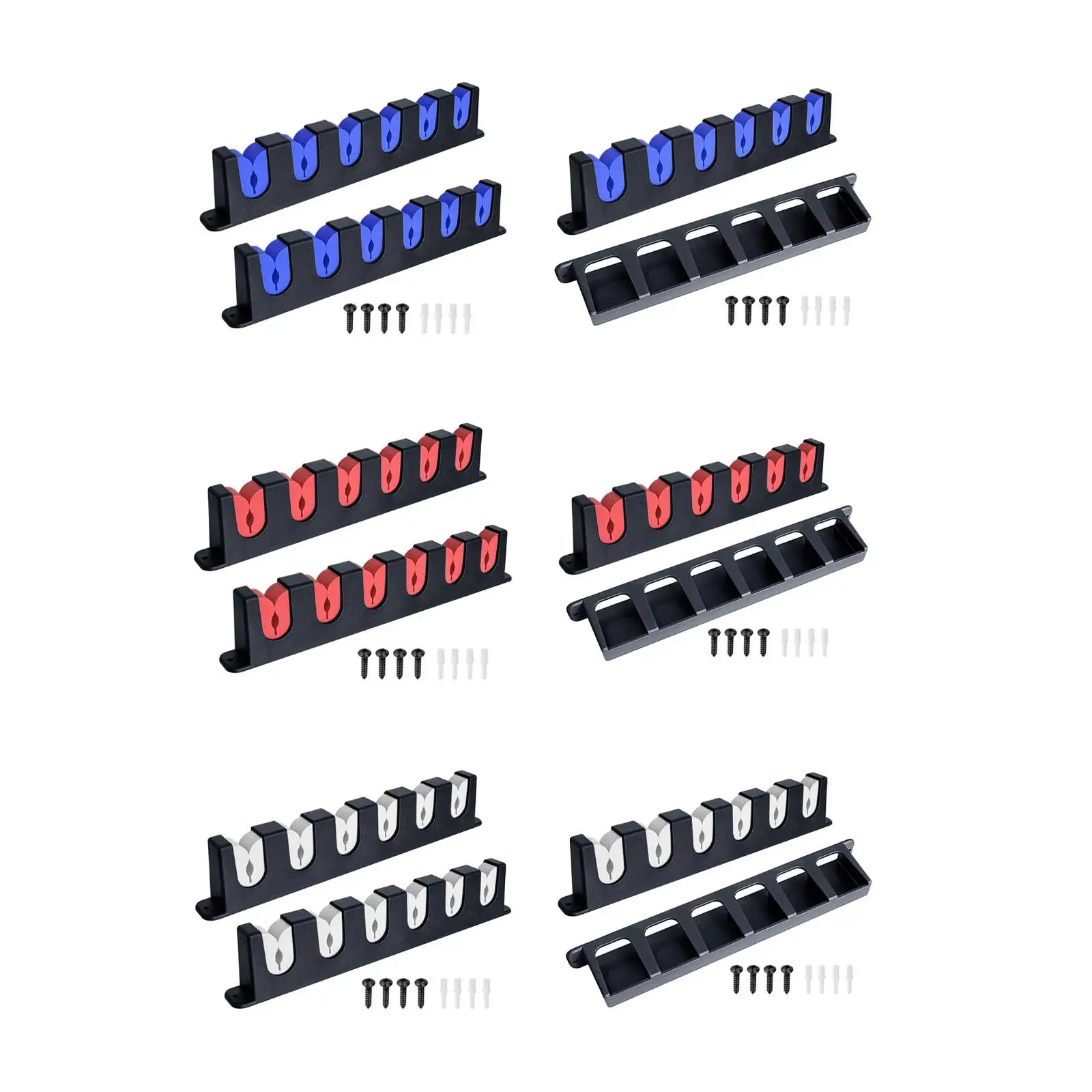 6 Slots Fishing Rod Holder Rack ABS Material EVA Pad Durable