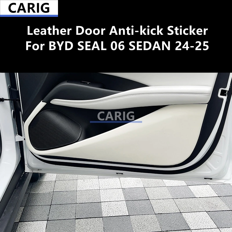 

For BYD SEAL 06 24-25 Leather Door Anti-kick Sticker Modified Carbon Fiber Interior Car Modification Accessories Refit