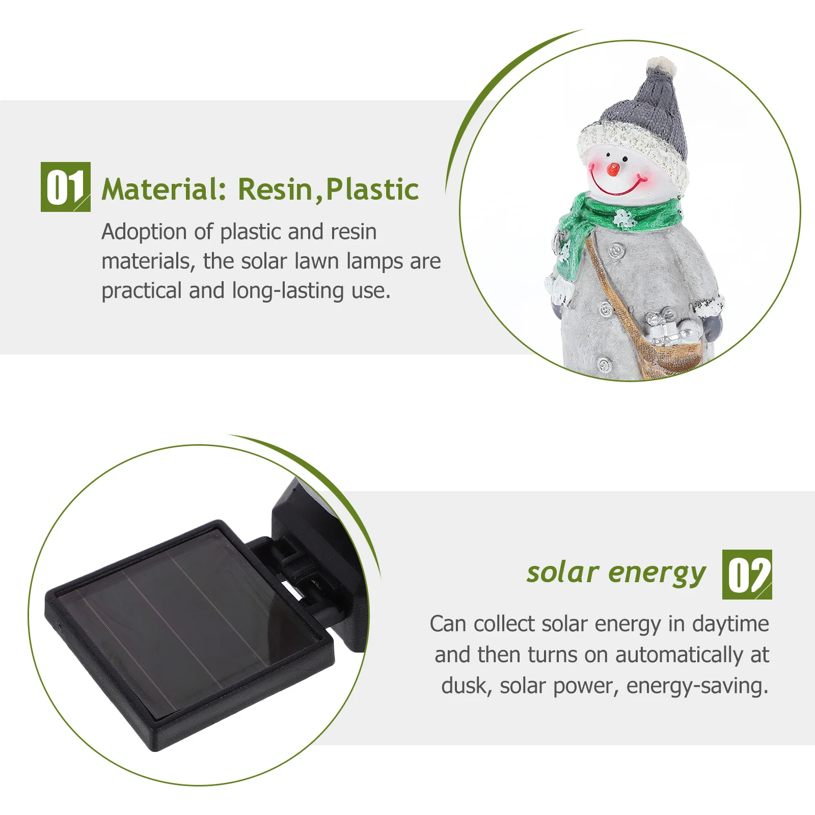 

Snowman Stake Lights Garden Solar Snowman-shape Powered Lamp Landscape Lanterns for outside