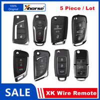 5 Piece Xhorse XK VVDI Wire Remote Smart Keys XKB508EN XKKF05EN XKLKS0EN XKHY25EN XKFO21EN XKTO01EN XKB520EN XKHY01EN