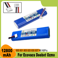 For Ecovacs Deebot Ozmo 900 901 905 920 930 937 N8 N8 Pro Li-ION 14.4V Robot Vacuum Cleaner Battery Replacement Battery 12800mAh